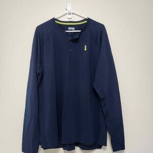 Bass Navy Blue Long Sleeve Dri Fit Henley Men's XL